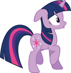 Size: 7903x8038 | Tagged: safe, artist:quanno3, twilight sparkle, pony, unicorn, g4, absurd resolution, female, floppy ears, mare, raised hoof, simple background, solo, transparent background, unicorn twilight, vector