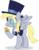 Size: 2433x3158 | Tagged: safe, artist:ininko, derpy hooves, pegasus, pony, g4, eating, female, hat, high res, mare, monocle and top hat, muffin, puffy cheeks, simple background, transparent background, vector