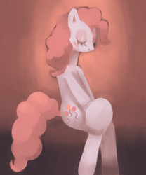 Size: 2500x3000 | Tagged: safe, artist:verrmont, pinkie pie, earth pony, pony, g4, eyes closed, female, high res, sitting, solo