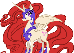 Size: 703x509 | Tagged: safe, nightmare moon, twist, g4, recolor