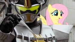 Size: 1096x628 | Tagged: safe, fluttershy, g4, beet j. stag, go-busters, photo, super sentai