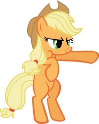 Size: 3432x4283 | Tagged: dead source, safe, artist:feitaru, applejack, pony, g4, the return of harmony, bipedal, simple background, transparent background, vector