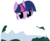 Size: 3219x2613 | Tagged: safe, artist:dontlink, twilight sparkle, pony, unicorn, g4, winter wrap up, bush, bushicorn, cute, female, hiding, high res, simple background, snow, solo, transparent background, twilight bushel, unicorn twilight, vector