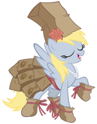 Size: 10543x13364 | Tagged: dead source, safe, artist:dentist73548, derpy hooves, pegasus, pony, g4, absurd resolution, clothes, dress, female, jewelry, mare, necklace, paper bag, paper bag princess, paper bag wizard, simple background, solo, swag, transparent background, vector
