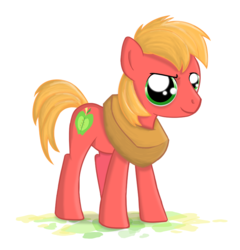 Size: 900x938 | Tagged: dead source, safe, artist:macflash2, big macintosh, earth pony, pony, g4, colt, male, solo, young