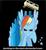 Size: 297x320 | Tagged: safe, artist:dashinginthedark, rainbow dash, g4, album cover, judas priest, parody