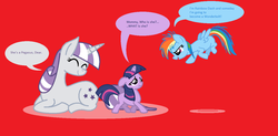 Size: 1294x638 | Tagged: safe, artist:justdoitmarshall, rainbow dash, twilight sparkle, twilight velvet, g4, filly