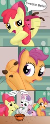 Size: 1000x2468 | Tagged: safe, artist:honeysmother, apple bloom, scootaloo, sweetie belle, earth pony, pegasus, pony, unicorn, g4, cutie mark crusaders, female, filly