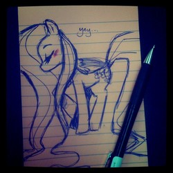 Size: 612x612 | Tagged: safe, artist:kittentoots, fluttershy, g4, traditional art