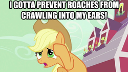 Size: 625x351 | Tagged: safe, applejack, earth pony, pony, g4, female, image macro, solo