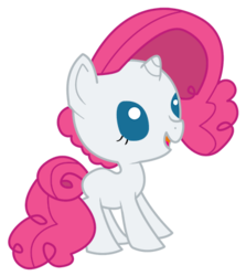Size: 373x419 | Tagged: safe, artist:ellisarts, oc, oc only, pony, female, filly, magical lesbian spawn, offspring, parent:pinkie pie, parent:rarity, parents:raripie, solo