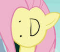 Size: 125x107 | Tagged: safe, edit, edited screencap, screencap, fluttershy, pegasus, pony, g4, my little pony: friendship is magic, season 1, sonic rainboom (episode), :d, bust, cropped, female, front view, full face view, mare, pictogram, picture for breezies, smiley face, solo