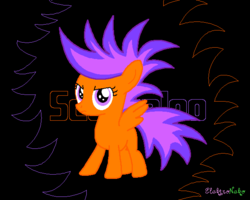 Size: 640x512 | Tagged: dead source, safe, artist:elektroneko, scootaloo, g4, mohawk, punk, spiked