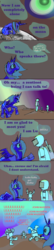 Size: 600x2800 | Tagged: safe, artist:awieultra, princess luna, alicorn, human, pony, g4, :o, aeiou, astronaut, comic, confused, eyes closed, female, frown, luna and the nauts, mare, moon, moonbase alpha, open mouth, sad, sitting, smiling, spacesuit, spread wings, upside down, wat, wide eyes