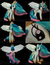 Size: 1150x1500 | Tagged: safe, artist:whiteheather, princess celestia, g4, irl, photo, plushie, toy