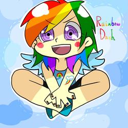 Size: 1024x1024 | Tagged: safe, artist:flashblue, rainbow dash, human, g4, humanized, pixiv