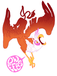 Size: 722x971 | Tagged: safe, artist:verticalart, artist:verticalvest, gilda, griffon, g4, angry, dweeb, flying, majestic, screaming, yelling