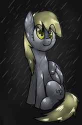 Size: 560x856 | Tagged: safe, artist:arkypony, derpy hooves, pegasus, pony, g4, female, mare, rain, wet mane