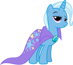 Size: 7967x7148 | Tagged: safe, artist:tim015, trixie, pony, unicorn, boast busters, g4, absurd resolution, cape, clothes, female, lidded eyes, looking at you, simple background, solo, transparent background, trixie is not amused, trixie's cape, unamused, vector