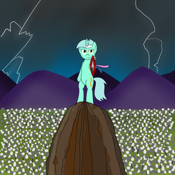 Size: 1000x1000 | Tagged: safe, artist:alexstrazse, lyra heartstrings, pony, g4, army, bipedal, duo, lightning, sword, weapon