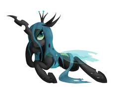 Size: 960x720 | Tagged: source needed, useless source url, safe, artist:1trik, queen chrysalis, changeling, changeling queen, g4, season 2, crown, female, jewelry, regalia, transparent wings, wings