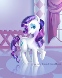 Size: 600x758 | Tagged: dead source, safe, artist:ice-cream-dragon, rarity, pony, unicorn, g4, female, solo