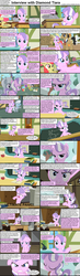 Size: 1282x4375 | Tagged: safe, apple bloom, diamond tiara, filthy rich, granny smith, silver spoon, comic:celestia's servant interview, g4, caption, comic, feels, interview