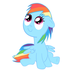 Size: 718x720 | Tagged: safe, artist:luridchronomancer, rainbow dash, pony, g4, female, filly, filly rainbow dash, solo, younger