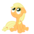 Size: 718x720 | Tagged: safe, artist:luridchronomancer, applejack, earth pony, pony, g4, female, filly, looking up, simple background, sitting, solo, younger