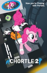 Size: 3300x5100 | Tagged: safe, artist:smashinator, gummy, pinkie pie, g4, crossover, parody, personality core, portal, portal (valve), pun