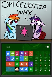 Size: 578x856 | Tagged: safe, rainbow dash, twilight sparkle, g4, meme, meta, microsoft windows, windows 8