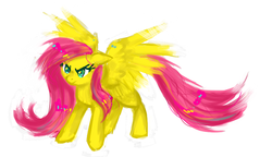 Size: 923x532 | Tagged: safe, artist:emizu, fluttershy, pony, g4, female, solo