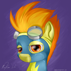 Size: 1000x1000 | Tagged: safe, artist:rankao, spitfire, pony, g4, female, solo