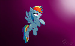 Size: 900x562 | Tagged: safe, artist:thejayowl, rainbow dash, pegasus, pony, g4, female, flying, gradient background, solo