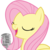 Size: 2436x2456 | Tagged: safe, artist:mihaaaa, fluttershy, pony, g4, female, high res, microphone, simple background, singing, solo, transparent background, vector
