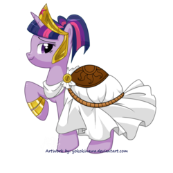 Size: 1200x1200 | Tagged: safe, artist:yokokinawa, twilight sparkle, pony, unicorn, g4, bracelet, clothes, dress, female, jewelry, simple background, solo, sun design, tiara, transparent background, unicorn twilight