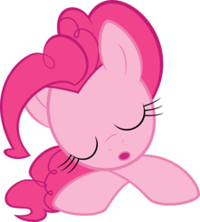 Size: 8000x8881 | Tagged: safe, artist:leadhooves, artist:quasdar, pinkie pie, earth pony, pony, g4, absurd resolution, female, simple background, sleeping, solo, transparent background, vector