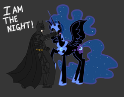 Size: 1637x1276 | Tagged: safe, nightmare moon, g4, batman, crossover