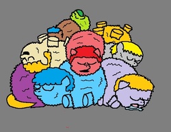 Size: 650x500 | Tagged: safe, artist:ur, fluffy pony, fluff pile