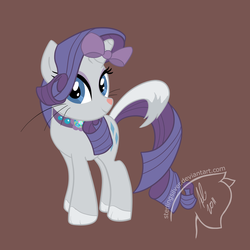 Size: 900x900 | Tagged: safe, artist:sterlingsilver, opalescence, rarity, pony, g4, costume, solo