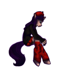 Size: 1000x900 | Tagged: safe, artist:blueberry-tail, rarity, anthro, g4, beatnik rarity, beret, clothes, hat, solo, sweater