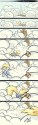 Size: 800x2646 | Tagged: dead source, safe, artist:skygracer, derpy hooves, pegasus, pony, g4, cloud, cloudy, comic, cute, female, gate, heaven, ice age, ice age 2: the meltdown, implied death, mare, muffin, muffin heaven