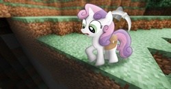 Size: 1366x716 | Tagged: safe, artist:jarwall, sweetie belle, g4, minecraft