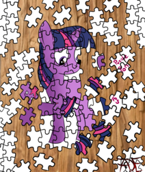 Size: 2007x2362 | Tagged: safe, artist:iiifadedinkiii, twilight sparkle, pony, g4, female, high res, jigsaw, jigsaw puzzle, puzzle, solo