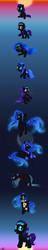 Size: 750x3892 | Tagged: safe, artist:c-puff, oc, oc only, oc:nyx, alicorn, pony, fanfic:past sins, fanfic, injured ethereal hair, injured wing, nightmare nyx, solo, wings