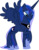 Size: 3731x4805 | Tagged: safe, artist:fluffytuli, princess luna, alicorn, pony, g4, female, mare, raised hoof, simple background, solo, transparent background, vector, wet mane