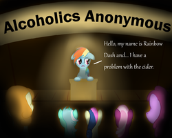 Size: 1000x800 | Tagged: safe, artist:monteruis, berry punch, berryshine, bon bon, carrot top, cheerilee, golden harvest, lyra heartstrings, rainbow dash, sweetie drops, g4, alcoholics anonymous, dashaholic