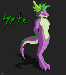 Size: 1000x1130 | Tagged: safe, artist:suzano, spike, sergal, g4, older