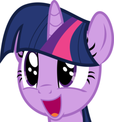 Size: 5000x5347 | Tagged: safe, artist:uxyd, twilight sparkle, pony, unicorn, g4, sweet and elite, :d, absurd resolution, bust, cute, faic, female, happy, horn, joy, mare, open mouth, open smile, portrait, simple background, smiling, solo, transparent background, twiabetes, unicorn twilight, vector