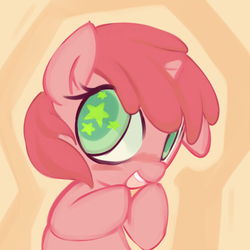 Size: 560x560 | Tagged: safe, artist:haute-claire, ruby pinch, pony, ask ruby pinch, g4, ask, cute, solo, tumblr